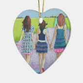 Meisjes  keramisch ornament (Links)