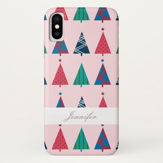 Meisjes kerstboomfeestelijke telefoontas Case-Mate iPhone case (Achterkant)