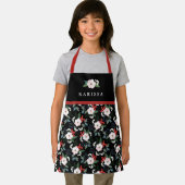 Meisjes Kerstmis Bloemen Patroon Naam Schort (Insitu)