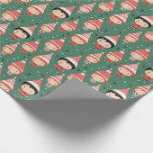 Meisjes Kerstmis Cadeaupapier (Hoek)