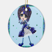 Meisjes Kerstmis Keramisch Ornament (Links)