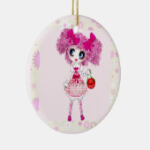 Meisjes Kerstmis Keramisch Ornament (Rechts)