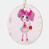 Meisjes Kerstmis Keramisch Ornament (Links)