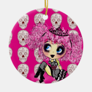 Meisjes Kerstmis Keramisch Ornament