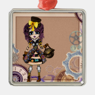 Meisjes Kerstmis Metalen Ornament