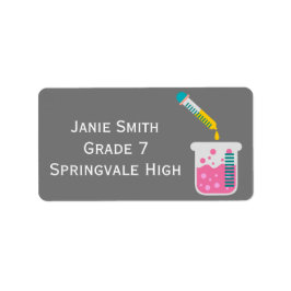 Meisjes keurige etiketten met wetenschappelijke na