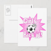 Meisjes Kick het Briefkaart (Voorkant / Achterkant)