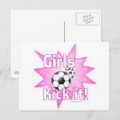 Meisjes Kick het Briefkaart (Voorkant / Achterkant)