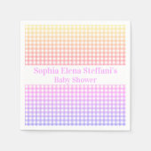 Meisjes Kids Verjaardag Baby shower Pastel Gingham Servet (Voorkant)