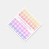 Meisjes Kids Verjaardag Baby shower Pastel Gingham Servet (Hoek)