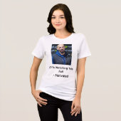 Meisjes kijken naar Tate vallen: Gemotiveerd Tri-Blend Shirt (Voorkant volledig)