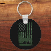 Meisjes Kinder Jongens Jagen Shirt Herten Jagers P Sleutelhanger (Voorkant)