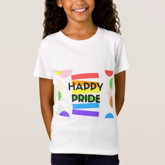 Meisjes/kinder LGBT's Happy Pride T-shirt (Voorkant)