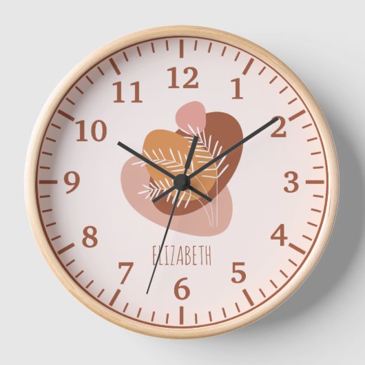 Meisjes kinder Soft Boho Waterverf Leaf & Name Clo (Voorkant)