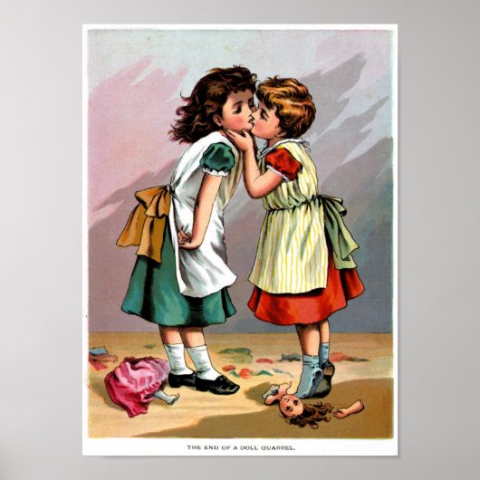 Meisjes Kissing Poster (Voorkant)