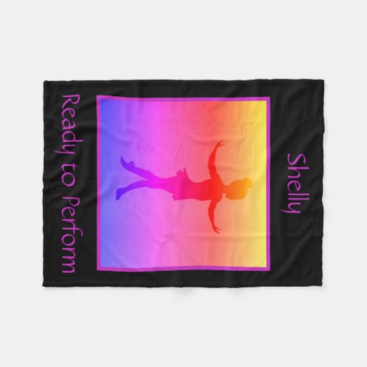 Meisjes "Klaar om te presteren" Fleece Blanket w / (Voorkant (Horizontaal))