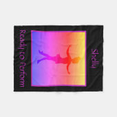 Meisjes "Klaar om te presteren" Fleece Blanket w / Deken (Voorkant (Horizontaal))