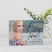 Meisjes Klasse van 2015 Afstuderen Kaart (Staand voorkant)