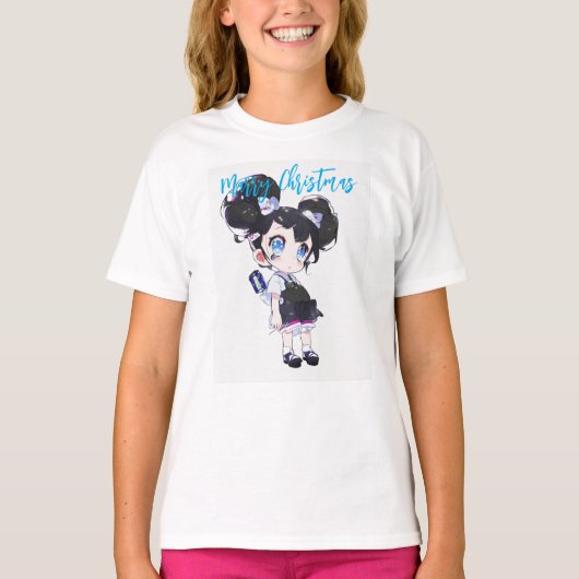 Meisjes Kleding Sjabloon Cartoon Meisjes Kinder T- T-shirt (Voorkant)
