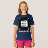 Meisjes Kleding Toevoegen Afbeelding Foto Template T-shirt (Voorkant volledig)