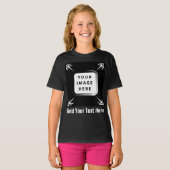 Meisjes Kleding Toevoegen Afbeelding Foto Template T-shirt (Voorkant volledig)