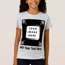 Meisjes Kleding Toevoegen Afbeelding Foto Template T-shirt