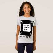 Meisjes Kleding Toevoegen Afbeelding Foto Template T-shirt (Voorkant volledig)
