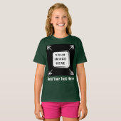 Meisjes Kleding Toevoegen Afbeelding Foto Template T-shirt (Voorkant volledig)
