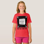 Meisjes Kleding Toevoegen Afbeelding Foto Template T-shirt (Voorkant volledig)