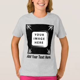 Meisjes Kleding Toevoegen Afbeelding Foto Template T-shirt