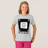 Meisjes Kleding Toevoegen Afbeelding Foto Template T-shirt (Voorkant volledig)