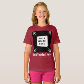 Meisjes Kleding Toevoegen Afbeelding Foto Template T-shirt (Voorkant volledig)