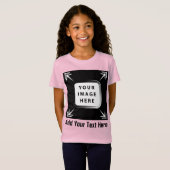 Meisjes Kleding Toevoegen Afbeelding Foto Template T-shirt (Voorkant volledig)