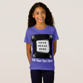 Meisjes Kleding Toevoegen Afbeelding Foto Template T-shirt (Voorkant volledig)