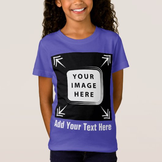 Meisjes Kleding Toevoegen Afbeelding Foto Template T-shirt (Voorkant)