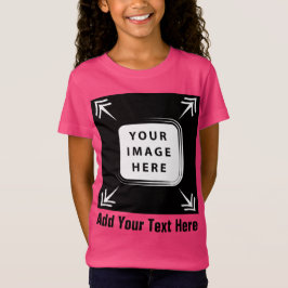 Meisjes Kleding Toevoegen Afbeelding Foto Template T-shirt