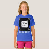 Meisjes Kleding Toevoegen Afbeelding Foto Template T-shirt (Voorkant volledig)
