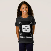 Meisjes Kleding Toevoegen Afbeelding Foto Template T-shirt (Voorkant volledig)