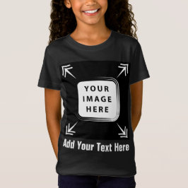 Meisjes Kleding Toevoegen Afbeelding Foto Template T-shirt