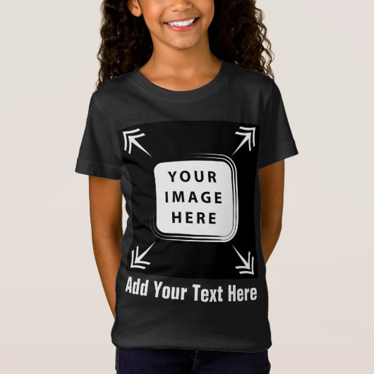 Meisjes Kleding Toevoegen Afbeelding Foto Template T-shirt (Voorkant)