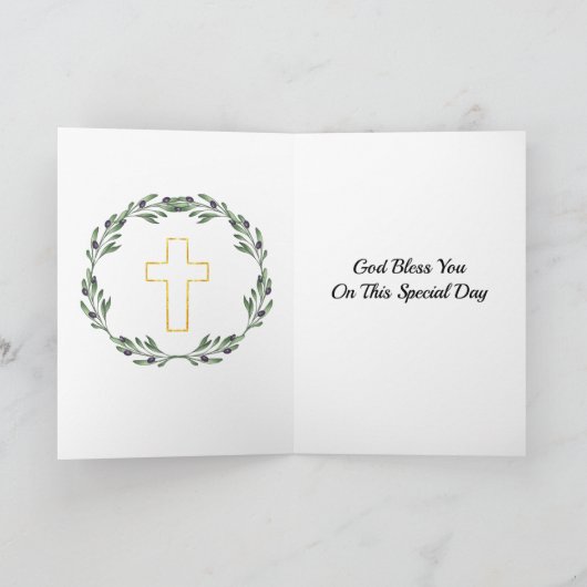 Meisjes Kleindochter Bevestiging Kaart (Binnen)