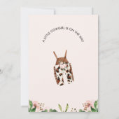 Meisjes Kleine Cowgirl Op Weg Baby Shower Kaart (Achterkant)