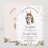 Meisjes Kleine Cowgirl Op Weg Baby Shower Kaart (Voorkant / Achterkant)