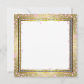 Meisjes Kleine Dame 2e Verjaardagsfeest Roze Goud Kaart (Achterkant)