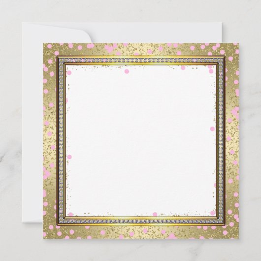 Meisjes Kleine Dame 2e Verjaardagsfeest Roze Goud Kaart (Achterkant)