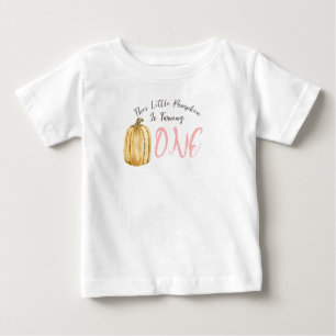 Meisjes Kleine Pompoen Verjaardag T Shirt Bewerkba