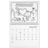 Meisjes Kleurkalender Kalender (Feb 2027)