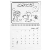 Meisjes Kleurkalender Kalender (Jan 2027)