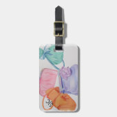 MEISJES KLEURRIJKE PORTEMONNEES GEPERSONALISEERD B BAGAGELABEL (Voorkant verticaal)