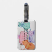 MEISJES KLEURRIJKE PORTEMONNEES GEPERSONALISEERD B BAGAGELABEL (Achterkant verticaal)